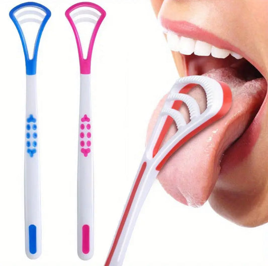 Dual-Sided Tongue Cleaner Brush, Oral Hygiene Tongue Scraper With Non-Slip Handle, Deep Cleaning For Fresh Breath, Oral Care Tool For Men And Women