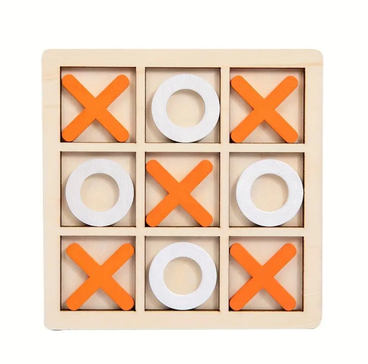 Wood XOXO Board Game (Naughts And Crosses) |Classic Family Table Game | Traditional Strategy Game For Adults And Children Premium Acacia Wood Travel Set Christmas, Halloween, Thanksgiving Gift