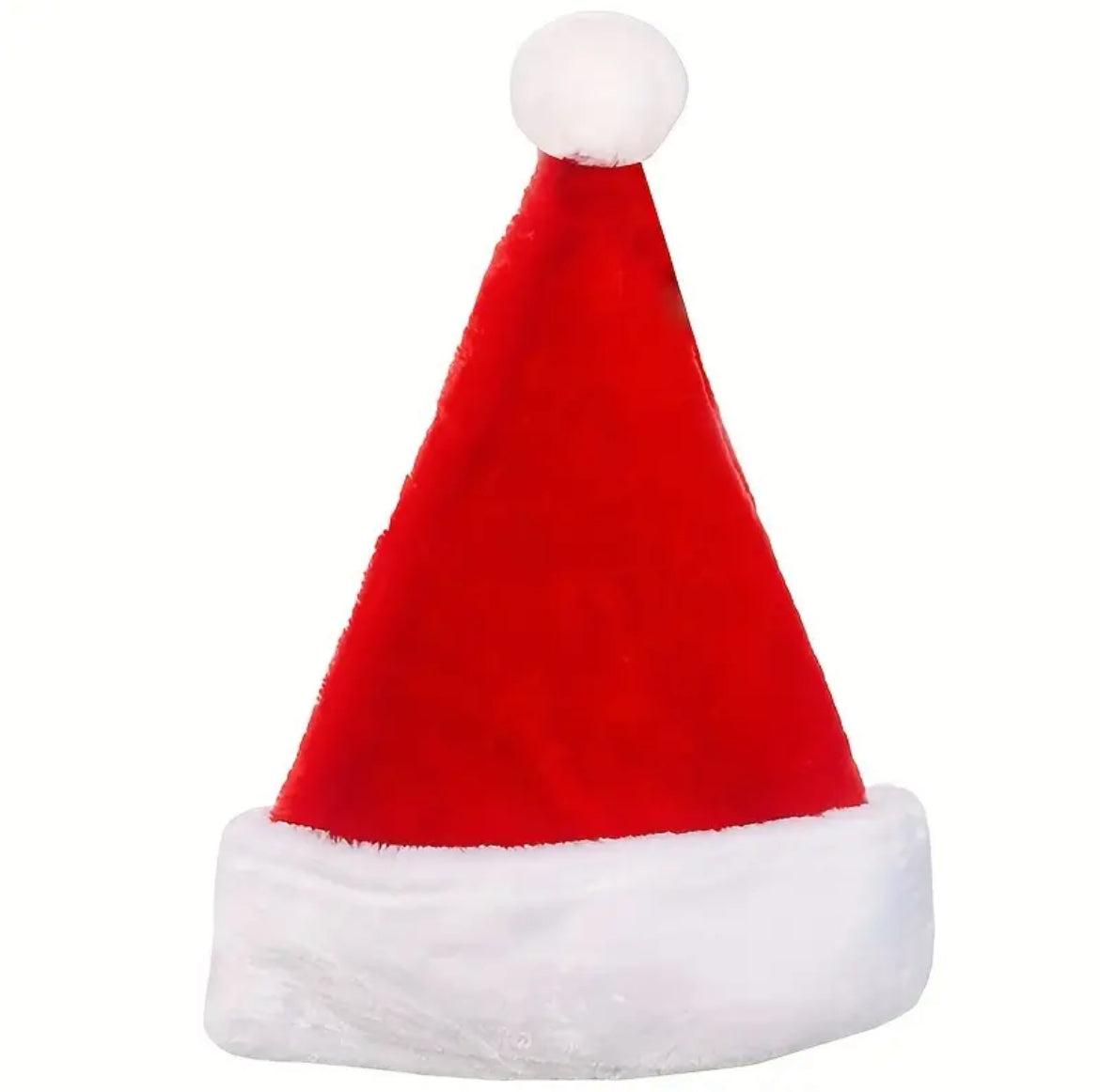 Christmas Santa Hat Thickened, Enlarged Long Plush, Breathable Decoration & Clothing, Holiday Gift Idea for Children and Adults