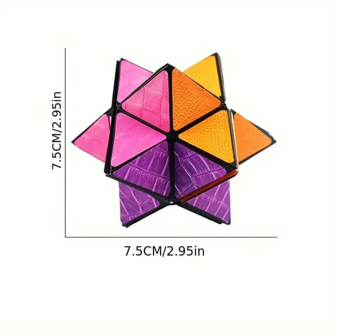 Infinity Magic Cube - 3D Hexagon Puzzle for Youngsters, Space Geometry Flip Toy, Brain Boost & Relax, Mixed Colors, ABS Material