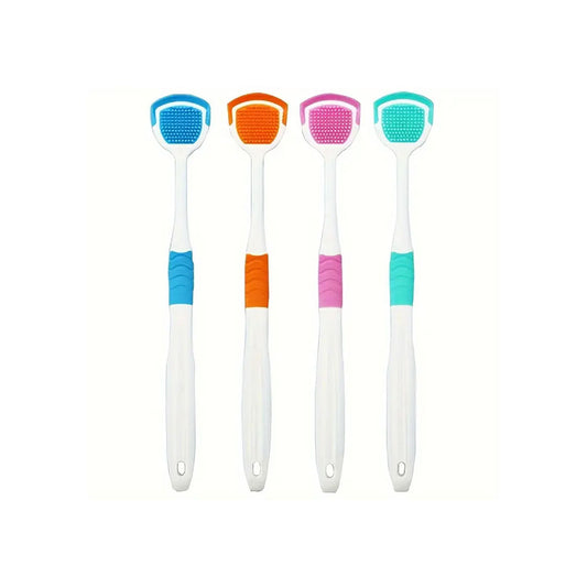 1pc Reduce Bad Breath with Silicone Tongue Scraper - Oral Care Tool for Adults