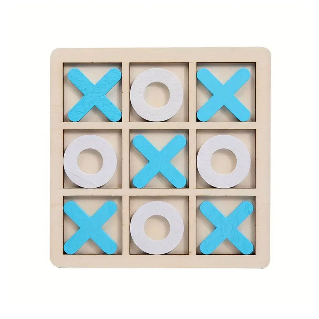 Wood XOXO Board Game (Naughts And Crosses) |Classic Family Table Game | Traditional Strategy Game For Adults And Children Premium Acacia Wood Travel Set Christmas, Halloween, Thanksgiving Gift