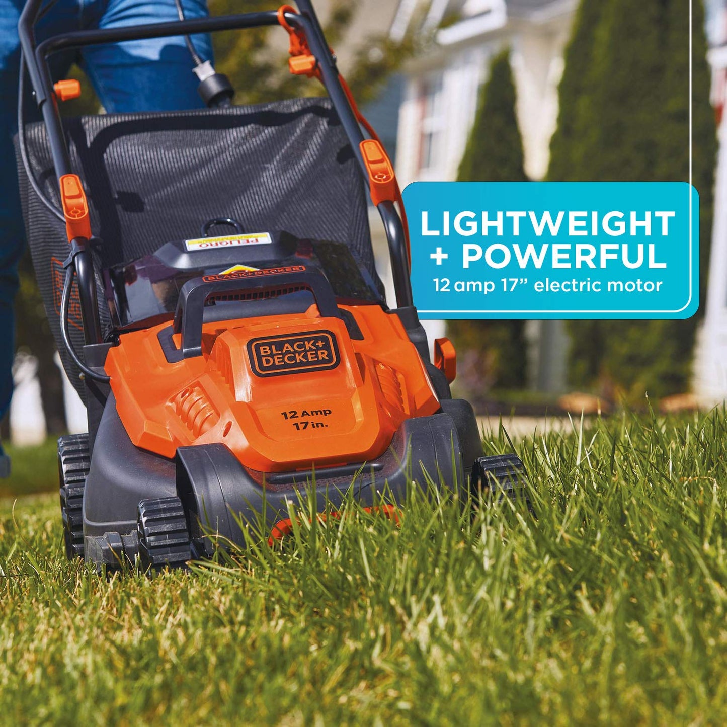 BLACK+DECKER Electric Lawn Mower, 12-Amp, 17-Inch