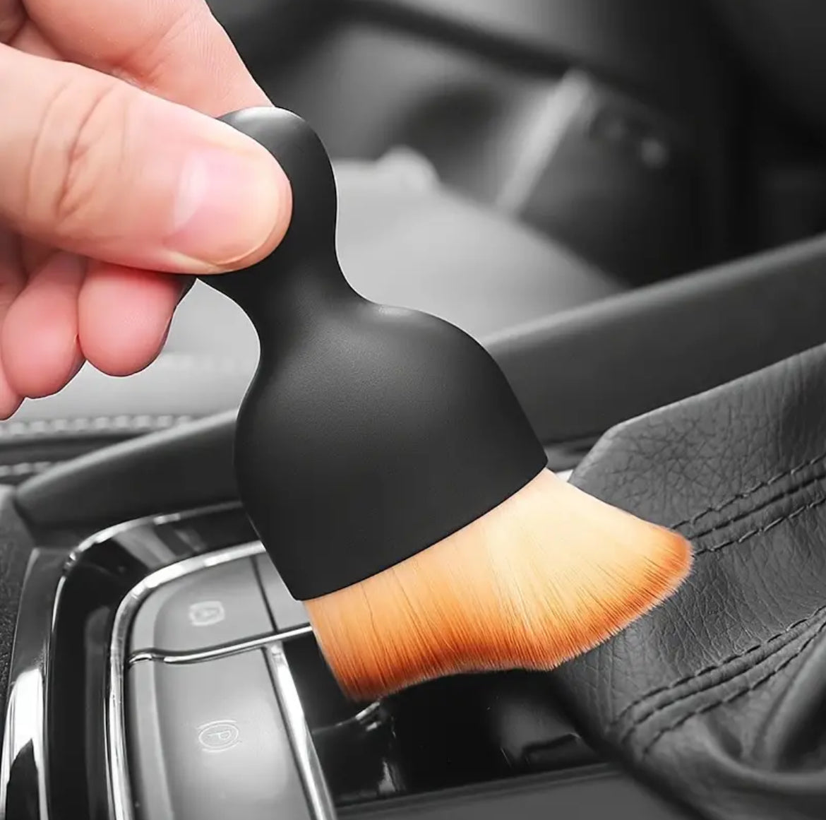 1pc, Zabernim Car Detail Brush - Soft Bristles Dusting Tool for Interior Cleaning - Duster for Auto Interior Dust Removal - Car Cleaning Brushes and Duster - Essential Car Cleaning Tool