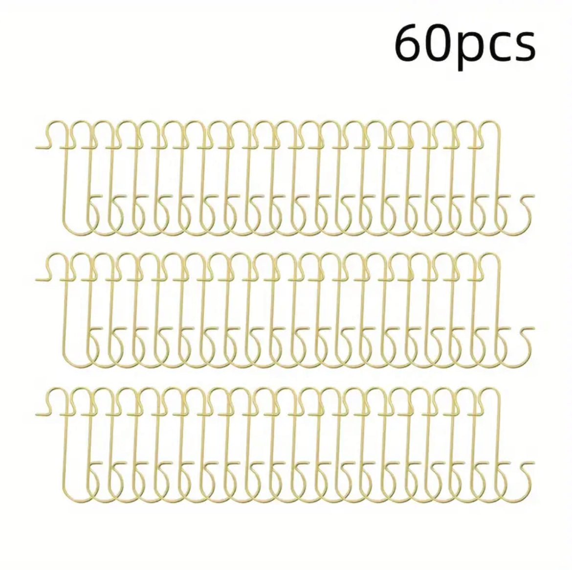 60pcs Christmas Ornament Hooks Ornament Hangers Christmas Metal Wire Silvery Golden Hooks Red Green Hooks For Christmas Tree Decoration Easter Gift