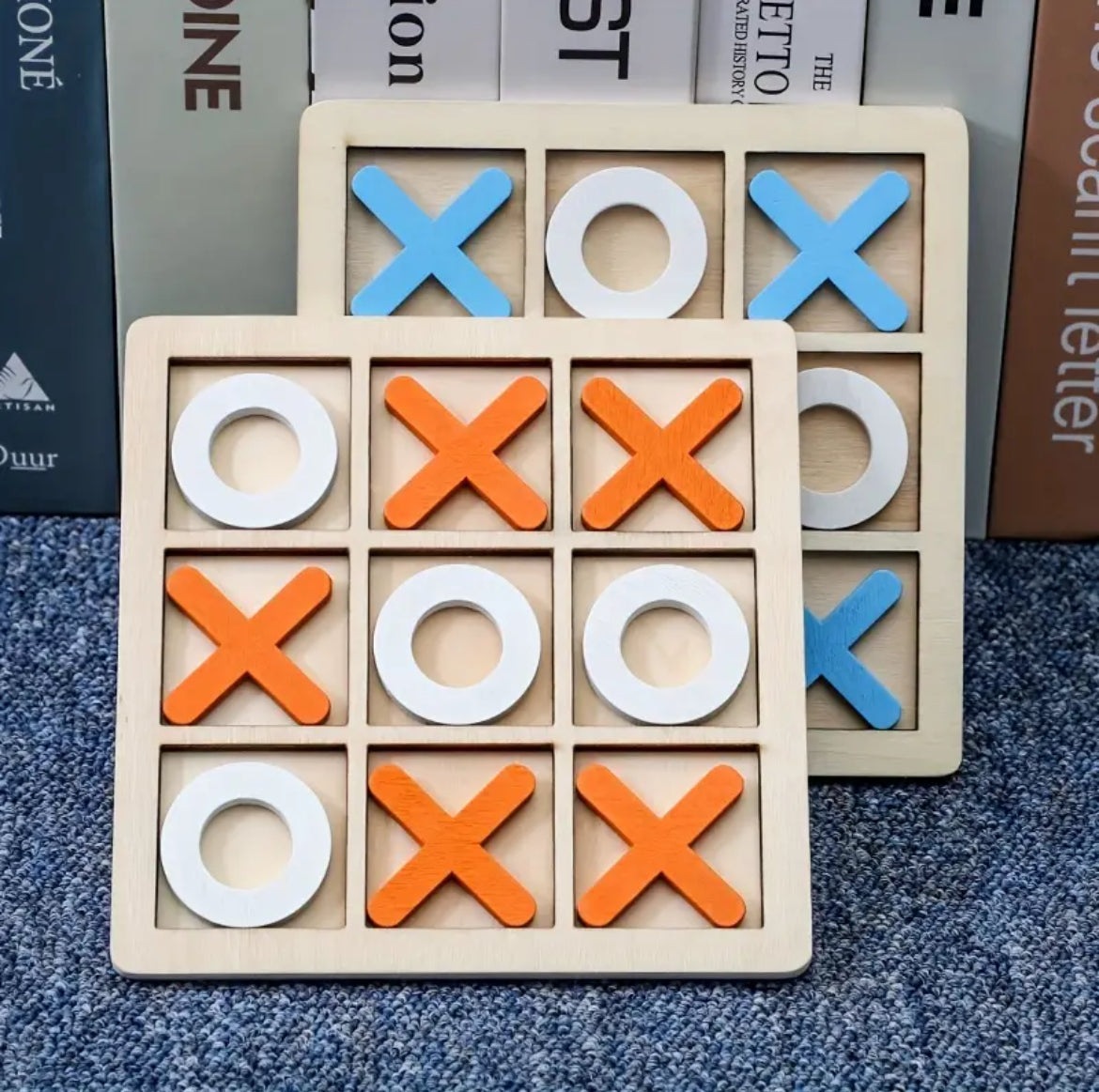 Wood XOXO Board Game (Naughts And Crosses) |Classic Family Table Game | Traditional Strategy Game For Adults And Children Premium Acacia Wood Travel Set Christmas, Halloween, Thanksgiving Gift